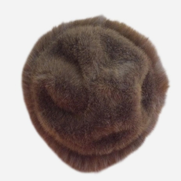 Luxurious Brown Faux Fur Bucket Winter Hat